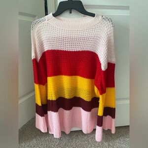 Color Block Striped Sweater